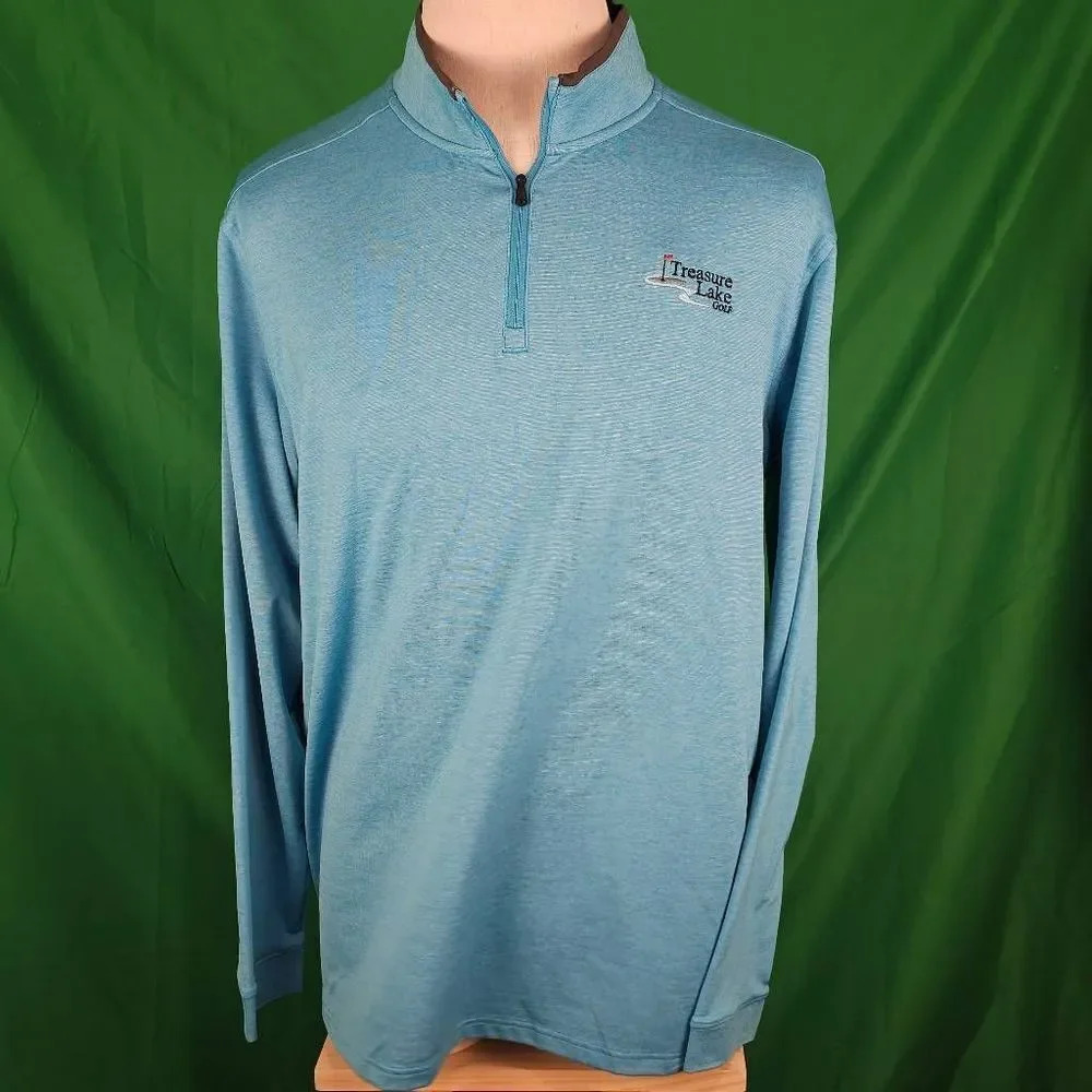 NWT Under Armour Mens Blue Embroidered 1/4 Zip Golf‎ Pullover XL